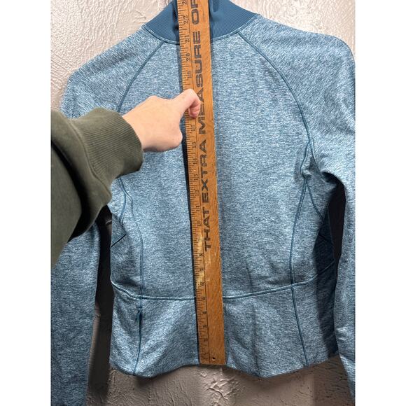 Lululemon Always Alert Half Zip Heathered Petrol Blue Jacket Womens Size 6 - Picture 4 of 6